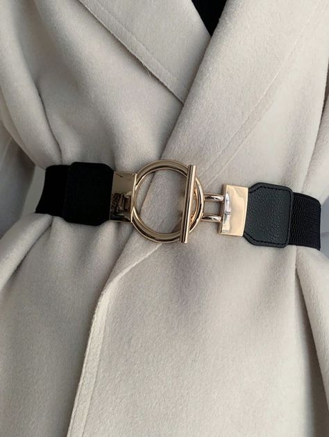 1pc Women's Elastic Waist Belt To Match Loose Fit Dresses, Coats, Sweaters, Trousers, SkirtsI discovered amazing products on SHEIN.com, come check them out! Cincher Belt, Trendy Belts, Matching Sweaters, Chain Belts, Corset Belt, Studded Belt, Loose Fitting Dresses, Fashion Belts, Brown Leather Belt