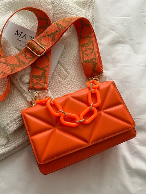 Orange Purse, Trendy Purses, Luxury Bags Collection, Bags For Teens, Girly Bags, Fancy Bags, Pink Car, Luxury Purses, Sling Bags