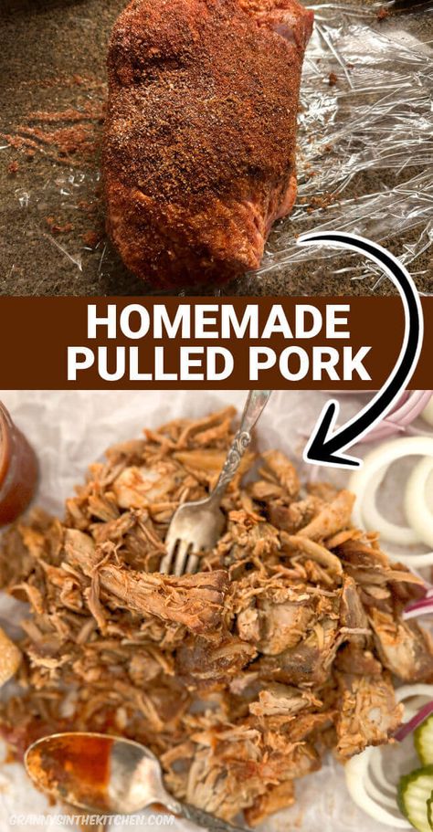 Tender, juicy pulled pork made easy – our homemade recipe is oven-baked to perfection, with a flavorful spice rub that will have you licking your fingers! Pork Fingers, Pulled Pork Rub, Barbecue Pulled Pork Recipe, Homemade Pulled Pork, Easy Pulled Pork Recipe, Easy Pulled Pork, Pork Nachos, Pork Rub, Pulled Pork Recipe