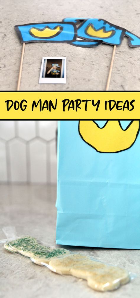 Cool dog man birthday party ideas - activities and party favors on a budget! Dog Man Cake Ideas, Dogman Party Ideas, Dogman Book Activities, Dog Man Activities, Dog Man Birthday Party Ideas, Dog Man Party Ideas, Dog Man Cake, Dogman Birthday Party, Dog Man Birthday Party