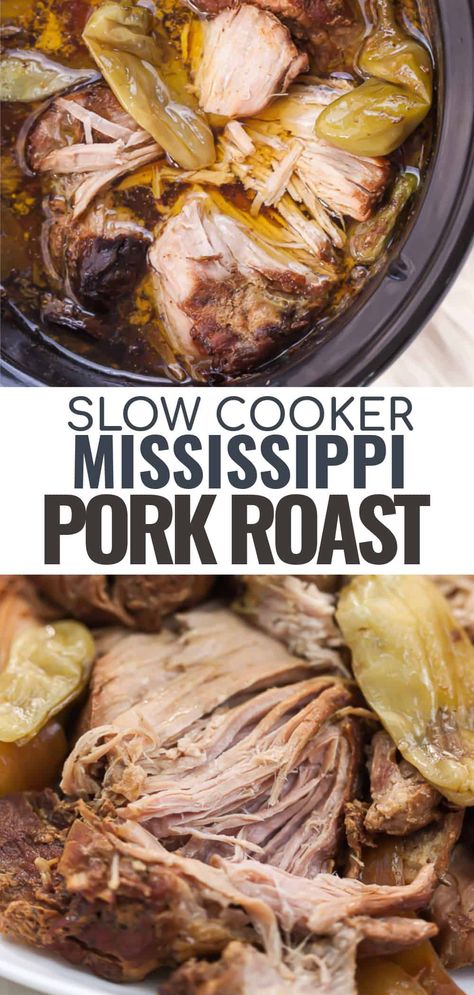 Mississippi Pork Roast, Mississippi Pot Roast Crockpot, Pot Roast Crockpot, Pork Roast Crock Pot Recipes, Roast Crockpot, Crockpot Pork Loin, Crockpot Pork Roast, Slow Cooker Pork Roast, Pot Roast Crock Pot Recipes