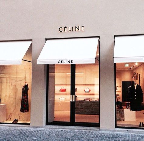 Store Awning, Celine Store, Shop Awning, Retail Facade, Shop Facade, Clothing Store Interior, Store Concept, Metal Facade, Store Design Boutique