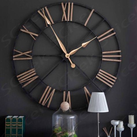 And they're all under £20, too! Roman Clock, Large Metal Wall Clock, India Home Decor, Clock Living Room, Wall Watch, Diy Clock Wall, Metal Clock, Wall Clock Design, Diy Clock