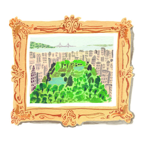 A grand view of the park through the border of an ornate picture frame. Watercolor Picture Frame, Picture Frames Illustration, Illustrated Picture Frames, Painting Frame Drawing, Ornate Frame Illustration, Frames Ideas Drawing, Framing Drawing, Picture Frame Doodle, Frame Illustration Design