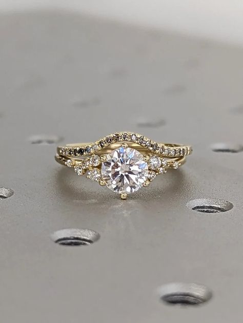 MAIN STONE
Type: Braverman Moissanite
Cut: Round
Color: D
Clarity: VVS

#1.5ct #Round #Moissanite #14K #Yellow #Gold #Wedding #Ring #Set #Snowdrift #Moissanite #Cluster #Engagement #Ring #Set #Luxury #Gift #for #Her #engagement #ring #wedding #ring #set #round #moissanite #moissanite #ring #set #snowdrift #diamond #personalized #ring #art #deco #ring #dainty #ring #salt #pepper #diamond #salt #pepper #ring #anniversary #ring #unique #proposal #ring #diamond #cluster #ring Engagement Ring Types, Gold Wedding Ring Set, Black Zirconium Ring, Dainty Wedding, Dainty Wedding Ring, Wedding Anniversary Ring, Lab Diamond Engagement Ring, Yellow Gold Wedding Ring, Cluster Engagement Ring