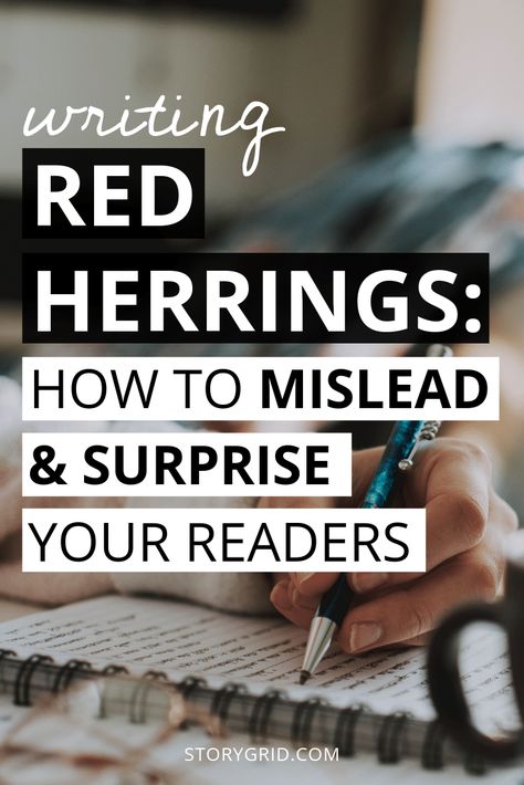 Red Herrings: How to Mislead & Surprise Readers Undercover Assassin Aesthetic, How To Write A Play, Story Grid, Mystery Writing, Writer Tips, Writers Notebook, Creative Writing Tips, Mystery Novels, Book Writing Tips