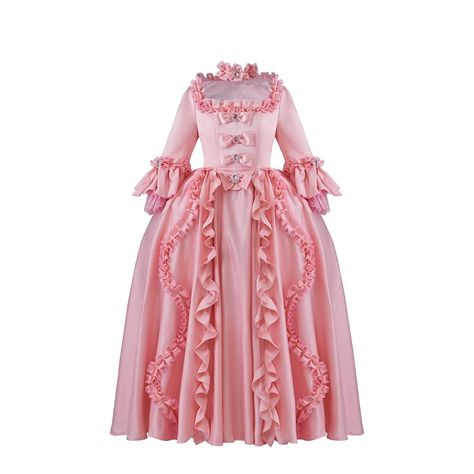 PRICES MAY VARY. Women's 18th Century Rococo Costume Marie Antoinette Pink Princess Dress Court Ball Gown Package: Rococo dress+Choker Please message us for custom size or color Size Chart for Womens  XS:Height: 61"-63" Chest: 32"-33" Waist: 24"-25" Hip: 34.5"-35.5"  S:Height: 63"-65" Chest: 34"-35" Waist: 26"-27" Hip: 36.5"-37.5"  M:Height: 65"-67" Chest: 36"-37" Waist: 28"-29" Hip: 38.5"-39.5"  L:Height: 65"-67" Chest: 38.5"-40" Waist: 30.5"-32" Hip: 41"-42.5"  XL:Height: 65"-67" Chest: 41.5"- 1800s Gown, 1800 Dresses, Pink Princess Dresses, Rococo Costume, Queen Gown, Medieval Costumes, Pink Princess Dress, Rococo Dress, Colonial Dress