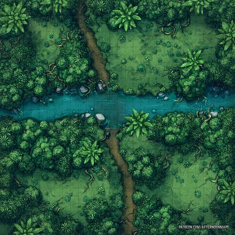 Jungle Battle Map, Jungle Map, Pathfinder Maps, Jungle Temple, Forest Map, Backyard Landscaping On A Budget, Landscaping On A Budget, Dnd World Map, Battle Map