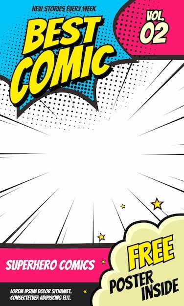 Comic book cover vector illustration sty... | Premium Vector #Freepik #vector #book #color #background #flat Comic Style Art Illustration, Comics Book Cover, Comic Book Aesthetic, Batman Characters, Pop Art Background, Yearbook Design, Comic Cover, Comic Style Art, Comic Book Style