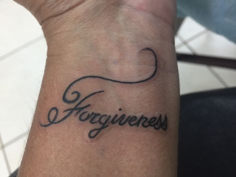 "Forgiveness" To forgive yourself and others is so empowering. Forgive Tattoo Ideas, Tatoos About Forgiveness, Forgive Tattoo, Forgive Never Forget Tattoo, Forgive But Never Forget Tattoo, Forgiveness Tattoo, Forgive Others As God Has Forgiven You, Signature Ideas, Birthday Fits