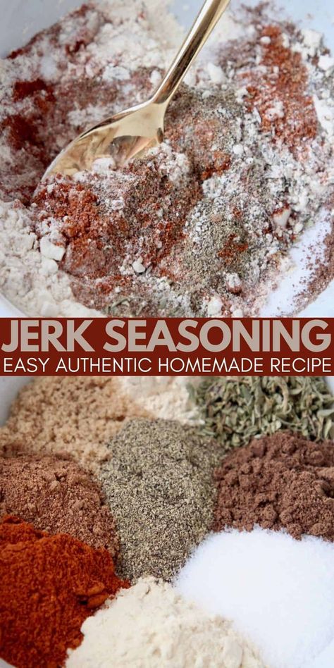 Blackened Chicken Seasoning, Jerk Seasoning Recipe, Blackened Chicken Recipe, Jerk Chicken Recipe, Spices Recipes, Jamaican Jerk Seasoning, Homemade Cajun Seasoning, Pantry Recipes, Blackened Seasoning