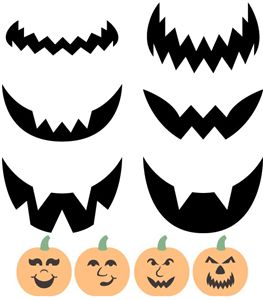 Silhouette Design Store - View Design #22117: build a jack-o-lantern: mouths Scrapbook Stencils, Dot Journaling, Spooky Mouth, Cricut 3, Thema Halloween, Playful Learning, Halloween Stencils, Silhouette Online Store, Quilting Stencils