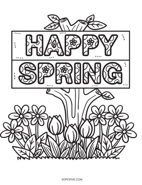 Spring Coloring Pages For Adults, May Coloring Pages, Spring Coloring Pages For Kids, Spring Colouring, Spring Coloring Sheets, Reverse Coloring, Roofing Colors, Coloring Pages For Teenagers, Birth Colors