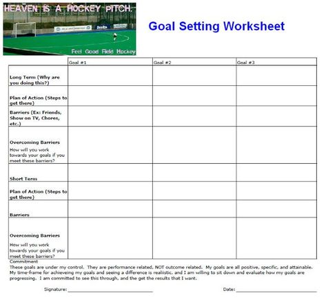 Goal Setting For Athletes Worksheets Goal Planning Worksheet, Goal Sheet, High School Softball, Hockey Goal, Elementary Physical Education, Physical Education Lessons, Mini Workouts, Goals Sheet, Goal Setting Template