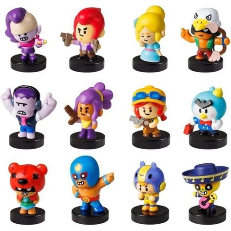 Feature: GET ALL 12 BRAWL STARS STAMPERS AT ONCE. These stampers representing the game’s characters. Collect popular figures like El Primo, Poco and Colt, to name a few. They’re just like in the game!Feature: BRAWL STARS TOY COLLECTIBLES WITH THE TOTAL OF 18 FOR YOU TO COLLECT. Find all these BRAWL STARS figures in this deluxe box. They’re fun to play with, too, as they leave cool stamps of colors and characters.Feature: USE THE STAMPERS AS BRAWL STARS PARTY SUPPLIES. These players toys can work Star Birthday Party, Sonic Party, Stars Gifts, Mr P, Star Character, Fred Meyer, Star Party, All Toys, Gorillaz