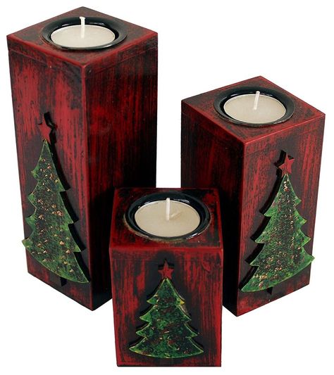 Wooden Tea Light Antique Decorative Candle Holders Set of 3 (Size 7 x 2.5 inch) | eBay Couples Wood Projects, Wooden Books Christmas, What To Make With Wood Scraps, Small Wooden Carvings, Wood Craft Gift Ideas, Christmas Barnwood Crafts, Decoupage Wood Blocks, Wood Cut Outs For Christmas, Wood Christmas Gift Ideas