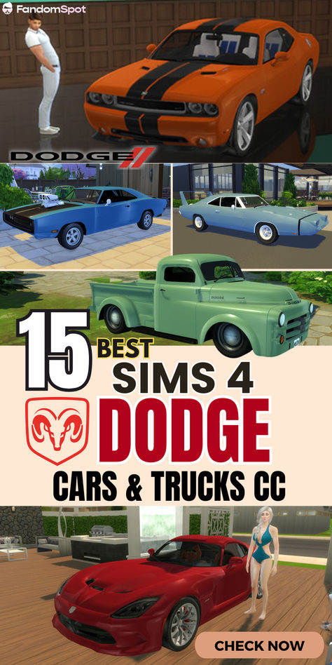 Custom Dodge-branded trucks, cars, and deco vehicles for The Sims 4 Sims 4 Truck Cc, Sims 4 Cc Functional Cars, Sims 4 Pregnancy Announcement Poses, Sims 4 Cc Cars Patreon Free, Sims 4 Cc Motorcycle, Sims 4 Cc Houses Download Free, Sims 4 Cars, Ram Cars, Dodge Hemi