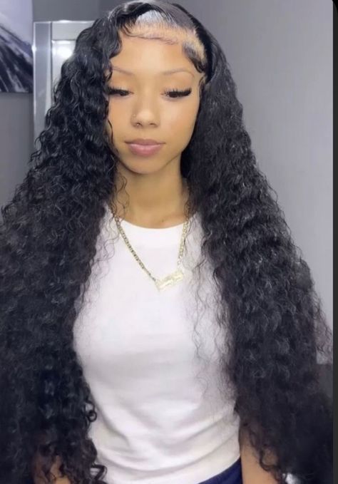 Side Party Curly Wig, Wet And Curly Hairstyles, Curly Hairstyles Wig Install, Black Curly Lace Front Wigs, Deep Wave See In With Leave Out, Lace Frontal Curly Hairstyle, 34 Inch Deep Wave Wig, Loose Deep Wave Wig Side Part, Deepwave Frontal Hairstyles Side Part