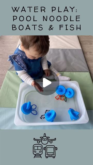 Matina | Learning through play advocate on Instagram: "✨Water Play: Pool Noodle Boats & Fish✨ . Say hello to two of my favourite pool noodle hacks. These are super simple and easy activities to add to your play book- so don’t forget to save this one.  . Top video is Baby C (7m) and the bottom is Miss A (throw back to when she was 11m ).  ———————————————————— 👉🏼TO REPLICATE FISH ▪️use a knife to cut pool noodle to your desired thickness. Cut up a few pieces.  ▪️Decide how many fish you would like to make. You will need to cut some of the pieces in half to make the body fins. ▪️Use felt pipes (pipe cleaners) to create the fish tails. ▪️add your fish to a shallow tub of water ———————————————————— ⏰ low-prep (5 min max to assemble) ———————————————————— 🍎LEARNING & IMPROVING: 💡General fun- Pool Noodle Water Play, Pool Noodle Boats, Pool Noodle Hacks, Noodle Hacks, Fish Tails, Pool Noodle, Play Pool, Summer Activity, Pool Noodles