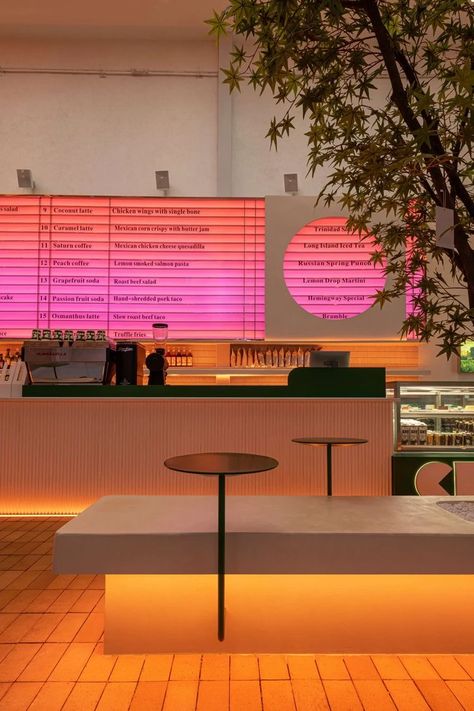 Colorful Bar Design, 70s Coffee Bar, Colorful Cafe, Architecture Restaurant, 카페 인테리어 디자인, Bar Interior, Cafe Interior Design, Restaurant Interior Design, Restaurant Interior