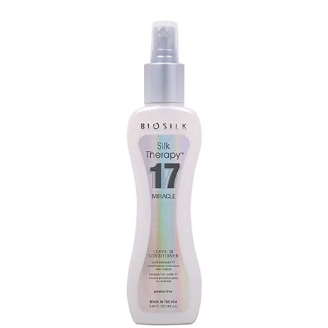 BioSilk Silk Therapy, 17 Miracle Leave In Conditioner, Clear, 5.64 Fl Oz Bio Silk, Biosilk Silk Therapy, Silk Therapy, Spray Conditioner, Stop Hair Breakage, Type Treatments, Edges Hair, Lifeless Hair, Hair Care Products Professional