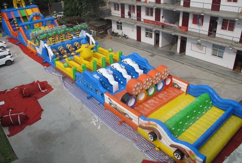 inflatable obstacle courses for sale Obstacle Course Games, Castle Bounce House, House With Slide, Backyard Water Parks, Inflatable Castle, Bounce House With Slide, Kids Obstacle Course, Pool Toys For Kids, Outdoor Playhouse