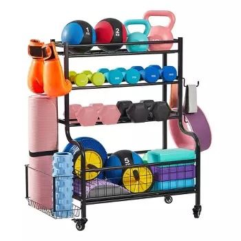 Carts & Drawer Storage : Page 2 : Target Sports Equipment Organization, Side Basket, Fitness Space, Dumbbell Storage, Sport Rack, Weight Rack, Utility Shelves, Dumbbell Rack, Workout Space