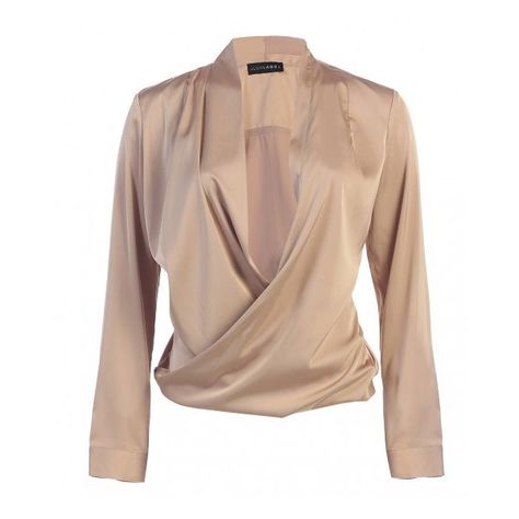 JLUXBASIX Gold Cross Draped Satin Blouse (46 CHF) ❤ liked on Polyvore featuring tops, blouses, shirts, drape shirt, beige top, gold satin blouse, sexy tops and sexy blouses Satin Bluse, Beige Blouse, Beige Shirt, Gold Shirt, Draped Blouse, Gold Blouse, Beige Top, Satin Blouses, Gold Top