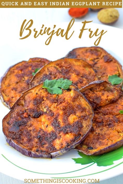 Eggplant Fry | An Easy 30-Minute South Indian Recipe Eggplant Recipes Indian, Eggplant Fry, Brinjal Recipes Indian, Indian Eggplant Recipes, Indian Eggplant, Eggplant Vegan, Brinjal Fry, Eggplant Fries, Eggplant Recipes Easy