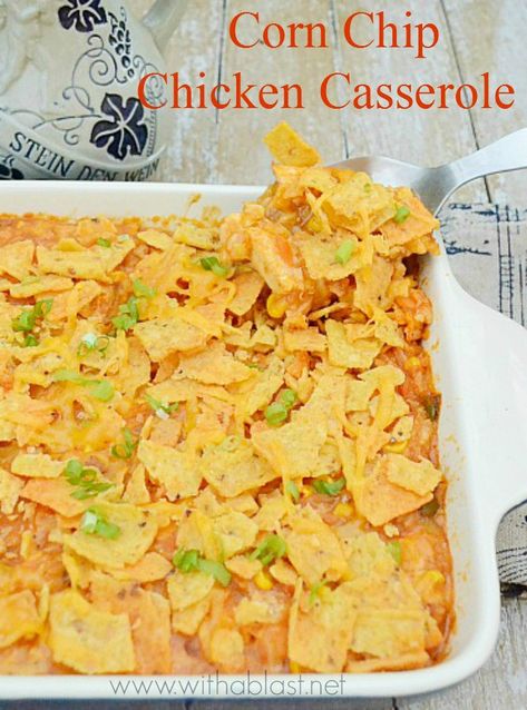 Corn Chip Chicken Casserole Leftover Chicken And Rice, Chip Chicken, Use Rotisserie Chicken, Corn Chip, Baked Dinner Recipes, Leftover Chicken Recipes, Holiday Cake, Baked Dinner, Chicken Easy