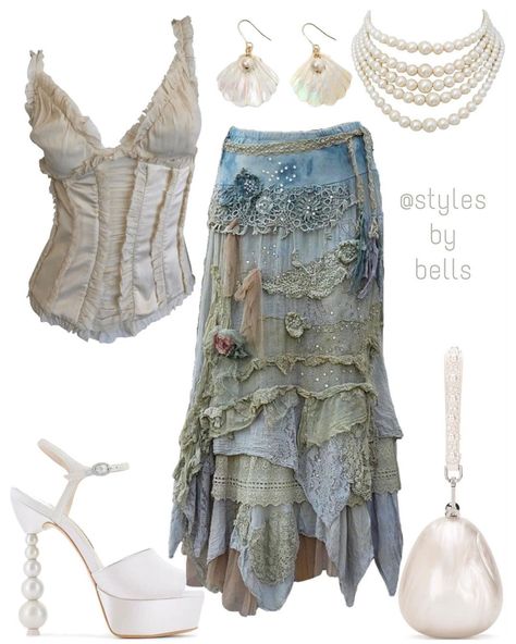 Mode Kawaii, Mermaid Outfit, Earthy Outfits, Kleidung Diy, Mode Boho, Looks Street Style, Swaggy Outfits, Mermaid Fashion, Mode Inspo