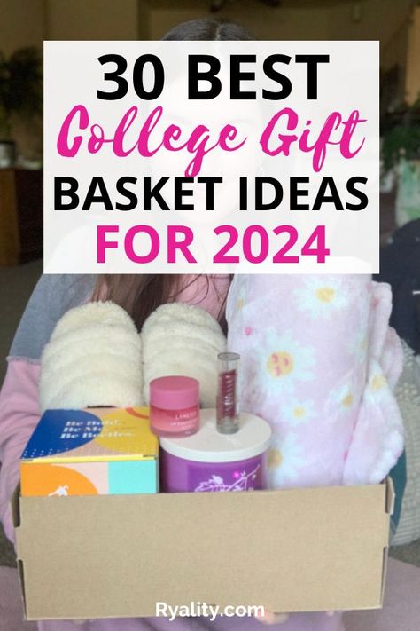 It is so helpful that she included college care package ideas for freshman! My student has been so hard to shop for Freshman Care Package College, Best College Care Package Ideas, First Day Of College Gift Basket, Care Package For College Girl, Back To College Gift Basket, College Care Packages For Daughter, College Student Care Package Ideas, College Freshman Gift Ideas, College Gift Basket For Girls