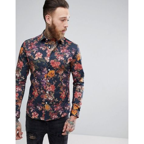 Men’s Floral Shirt Outfit, Mens Navy Shirt, Floral Shirt Outfit, White Floral Shirt, Groom Wedding Attire, Garden Inspo, Men's Casual Shirts, Floral Print Shirt, Navy Shirt