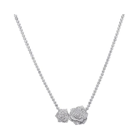 Piaget Necklace, Piaget Rose, Piaget Jewelry, Luxury Jewelry Store, White Gold Diamond Necklace, Necklace White Gold, White Gold Set, Pearl And Diamond Earrings, Luxury Necklace