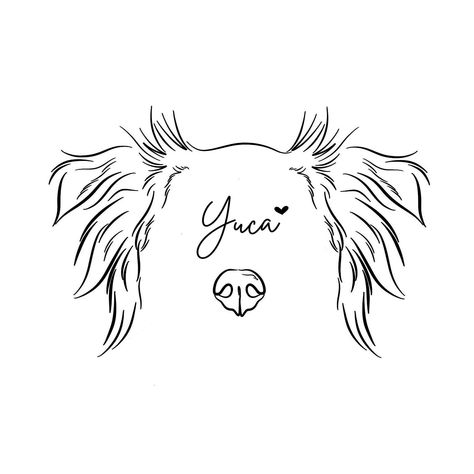 Current Turnaround Time: Up to 2 days. This is a custom line drawing of your pet's ears and nose created in my unique line art style, known for its great likeness and realism. If you are looking for an outstanding outline of the ears and nose of your dog, cat or any other pet you have come to the right place. My artwork strikes the perfect balance between minimalism and realism, capturing every detail and quirk you love about your pet's ears. I will create a beautiful sketch that you can use as German Shepherd Dog Ear Tattoo, Doggie Memorial Tattoos, Two Dogs Tattoo Ideas, How To Draw Tattoo Designs, Cute Pet Tattoo Ideas, Collie Dog Tattoo, Australian Shepherd Tattoos, Dog Ear And Nose Tattoo, Aussie Outline Tattoo