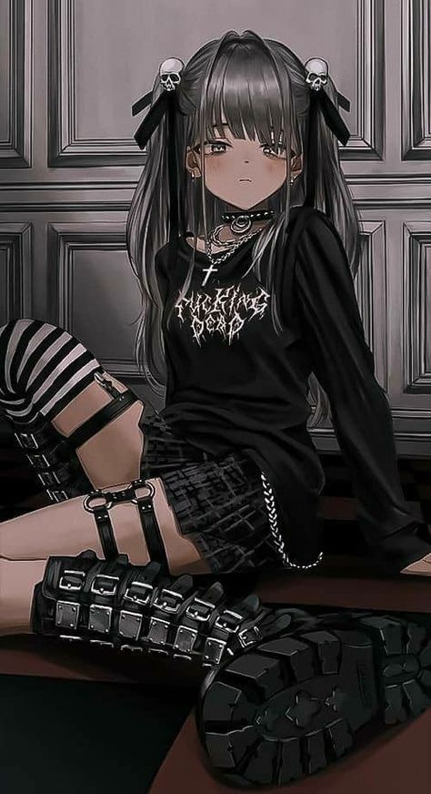 El nergo de anime Fete Emo, Anime Goth, Anime Show, Výtvarné Reference, Images Kawaii, Gothic Anime, Anime People, Fete Anime, Negroni