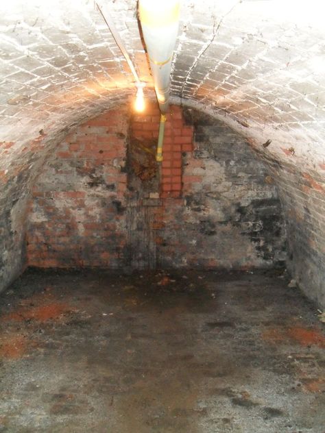 Leeds Basement Conversion - Damp Barrel Vaulted Basement To Additional Bathroom Before Victorian Basement, Bathroom Conversion, French Townhouse, Cellar Conversion, Small Basement Design, Small Basement Bathroom, Basement Systems, Basement Bathroom Design, Basement Conversion