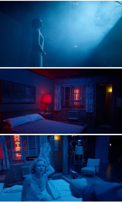 Birdman - blue Blue In Movies, Her Cinematography, Blue In Film, Blue Movie Aesthetic, Movie Shots Cinematography, Blue Movie Shots, Drive Cinematography, Blue Movie Stills, Wes Anderson Cinematography