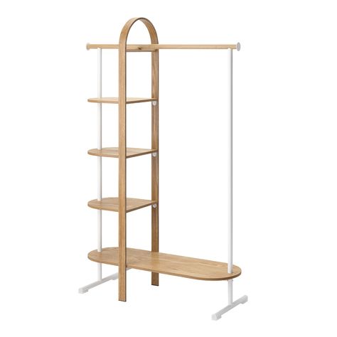 NEW Boutique Shelving, Salon Retail Display, Retail Clothing Display, Clothes Rail With Shelves, Storage For Shoes, Design Online Shop, Storage Hallway, Clothing Displays, Showroom Display