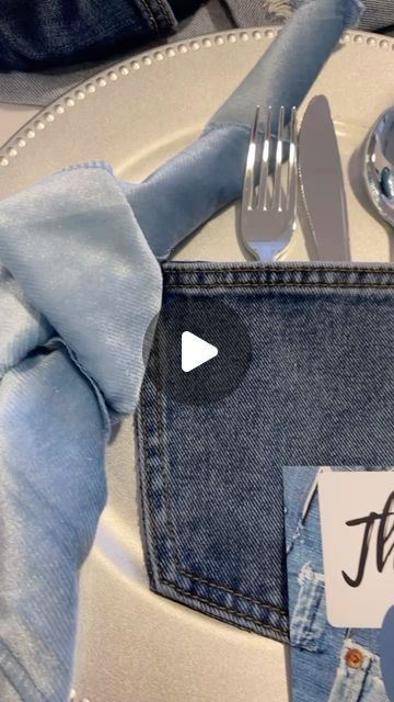 Denim And Lace Party Ideas, Denim And White Party Decorations, Denim Cake Ideas Blue Jeans, Denim Decorations Party Ideas, Blue Jean Baby Shower Theme, Denim Centerpiece Ideas, Denim Birthday Party Theme, Denim And Pearls Party Ideas, Denim Party Decorations