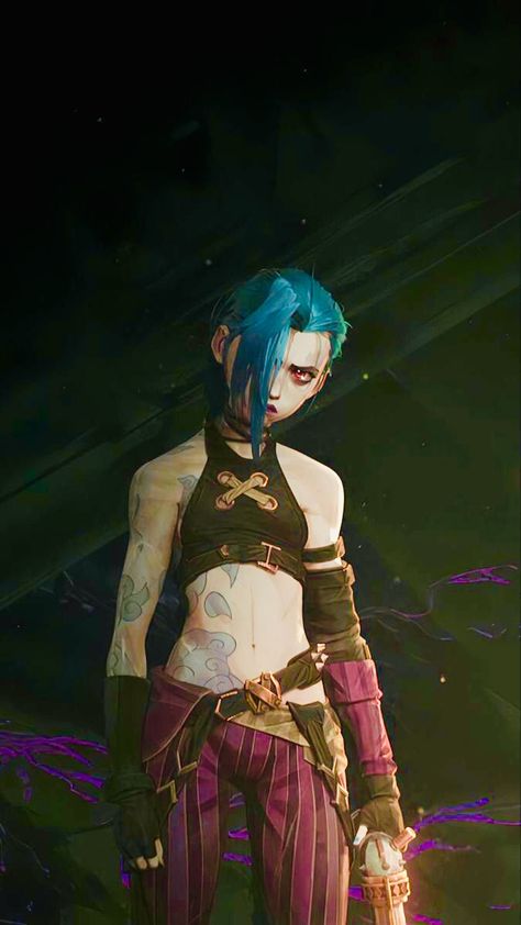 Jinx Physique, Jinx Body Type, Jinx Full Body Arcane, Jinx Wallpaper, League Of Legends Poster, Jinx Cosplay, Jinx Arcane, Movie Nerd, Jinx League Of Legends