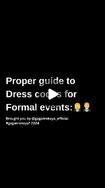 Gagan Rokaya "Never Give Up" on Instagram: "Here 👇 👇 

Save it for later! ✅

1. Black Tie: This is a very formal dress code. Men should wear a black tuxedo with a white dress shirt and a black bow tie. Women should choose a long evening gown or a formal cocktail dress.

2. Black Tie Optional: This dress code allows for a bit more flexibility. Men can wear a dark suit and tie instead of a tuxedo. Women can opt for a long dress, a fancy cocktail dress, or a dressy suit.

3. White Tie: The most formal dress code. Men should wear a white bow tie, a white vest, a black tailcoat, and black dress trousers. Women should wear a full-length evening gown, possibly with gloves.

4. Formal: Similar to black tie but a bit less strict. Men should wear a dark suit and tie. Women can wear a long dress or Suit And Tie Women, Black Tie Dress Code Women, Dress Code Men, Fancy Cocktail Dress, Bow Tie Women, Black Dress Trousers, Black Tie Dress Code, Formal Dresses For Men, Black Tie Optional