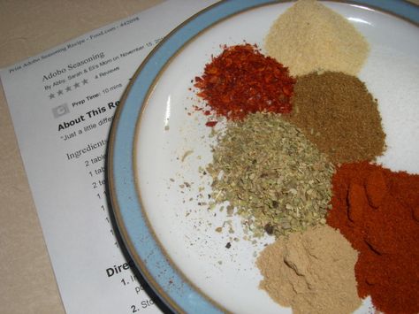 Adobo Seasoning Adobo Seasoning Recipe, Adobo Seasoning, Diy Spices, Seasoning Recipe, Homemade Spices, Homemade Seasonings, Spices And Herbs, Seasoning Blend, Spice Recipes