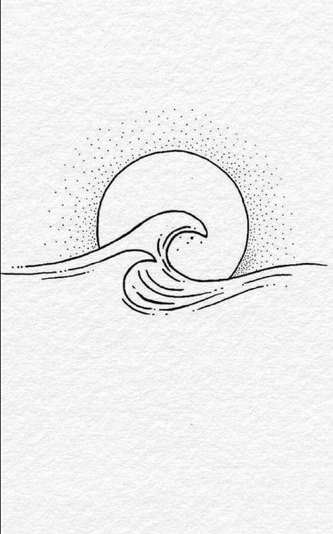 Ocean Drawing Easy, Ocean Wave Drawing, Surfboard Drawing, Waves Sketch, Surf Drawing, Beach Sketches, Ocean Drawing, Tenacious D, Wave Drawing