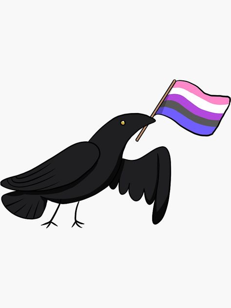 Asexual Humor, Nonbinary Flag, Lgbtq Quotes, Ace Pride, Asexual Pride, Pride Stickers, Crows Ravens, Gay Memes, Lgbt Art