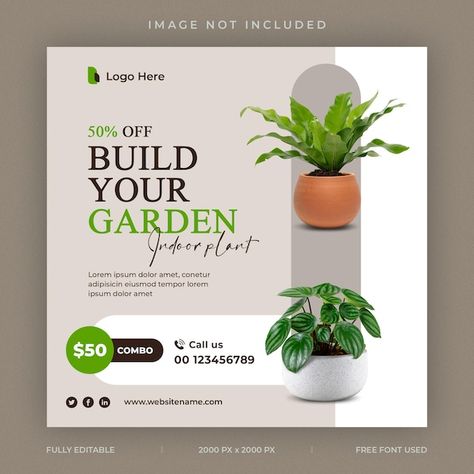 Plants Creative Ads, Plant Poster Design, Free Social Media Templates, Architecture Portfolio Design, Gandhi Jayanti, Fashion Poster Design, Timeline Design, Quote Template, Social Media Poster