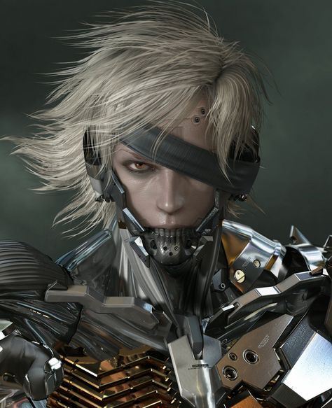 Raiden Face Metal Gear Solid 4, Metal Gear Rising Revengeance, Concept Reference, Raiden Metal Gear, Metal Gear Series, Metal Gear Rising, Hack And Slash, Game Concept, Metal Gear Solid