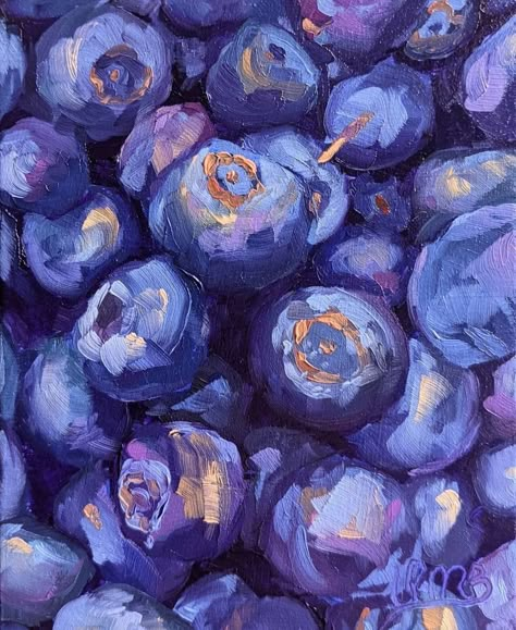 Blue Berries Drawing, Blueberry Aesthetic Art, Raspberry Painting, Blueberry Painting, Blueberry Art, Blueberry Aesthetic, Photo Editing Ideas, Blue Fruit, Blue Berries