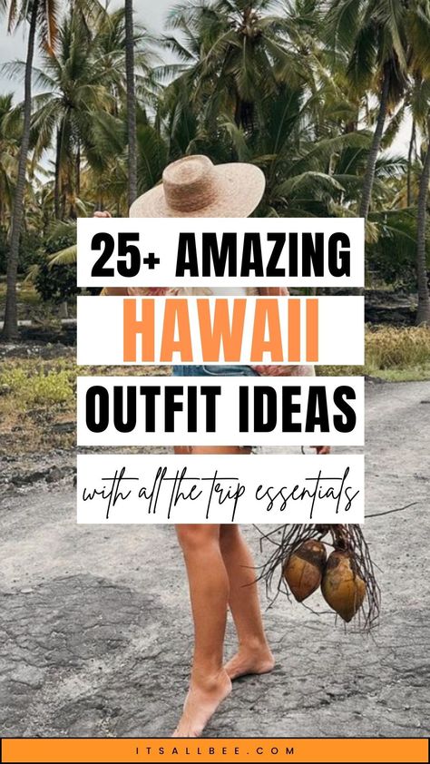 Discover the ultimate Hawaiian outfit inspiration with our top 21 ensemble ideas for every island activity. From beach lounging to elegant dinners, our packing list ensures you're stylishly prepared for paradise. #HawaiiFashion #TravelInStyle | Hawaii Outfit ideas | Hawaii Summer Outfit | Spring Outfit | Beach Outfit | Vacation Outfit Hawaii Active Outfits, What To Wear On A Hawaiian Cruise, Hawaiian Dress Outfit, Hawaii Looks Outfit, Hawaiian Dress Up, What To Wear To Hawaii Outfits, Hawaii Attire For Women, Hawaii Outfit Inspiration, Waikiki Outfits