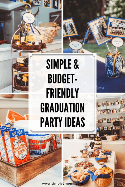 Simple Graduation Party Ideas, Simple Graduation Party, Boys Graduation Party, High School Graduation Party Decorations, Graduation Food, Backyard Graduation Party, Outdoor Graduation Parties, Outdoor Graduation, Senior Graduation Party